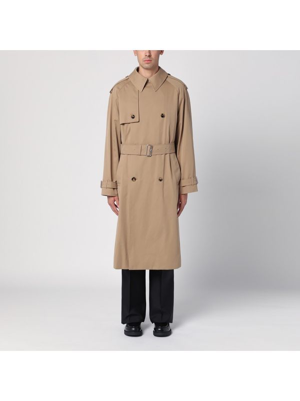 Long Gabardine Trench Coat