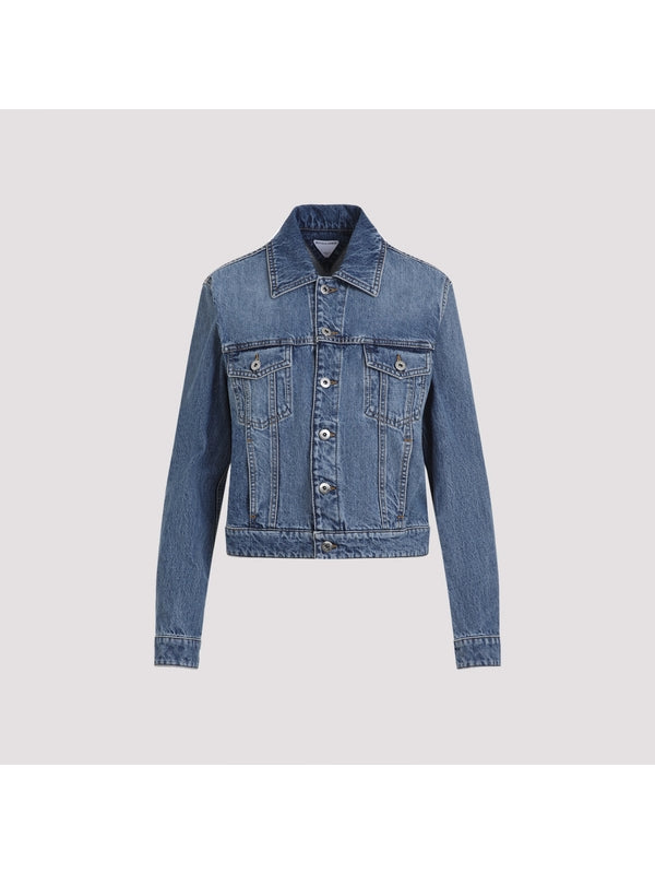 Back Logo Patch Denim Trucker Jacket