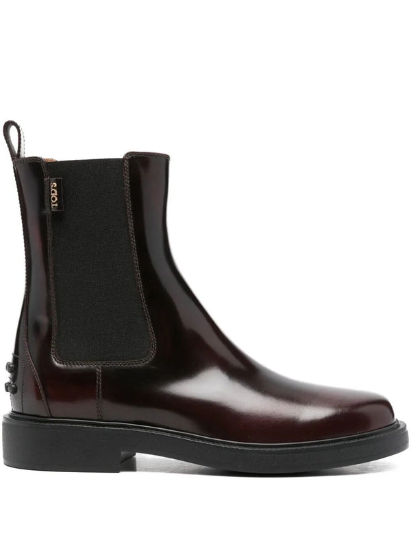 Tod'S Burgundy Chelsea Boots