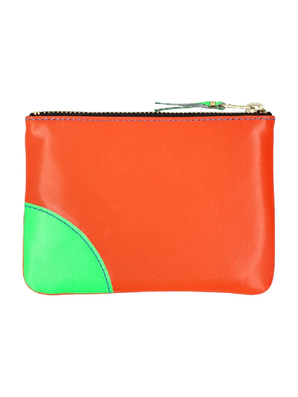 Super Fluo Two Tone Leather Coin Wallet