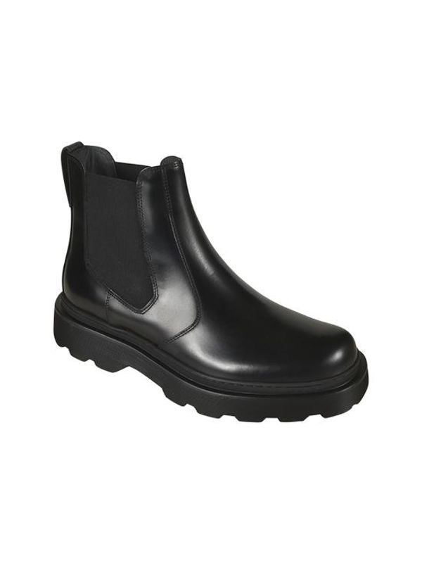 Chunky Sole Leather Chelsea Boots