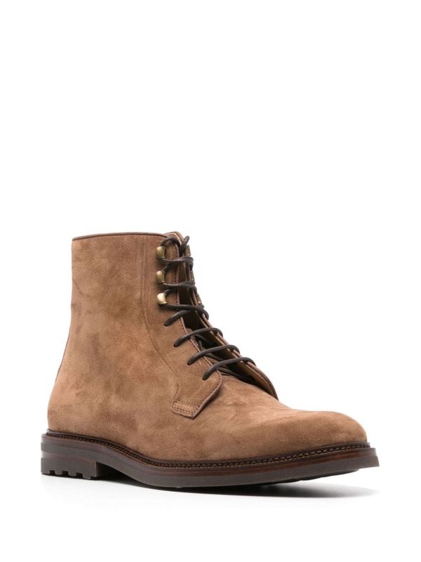 Suede Lace-Up Boots