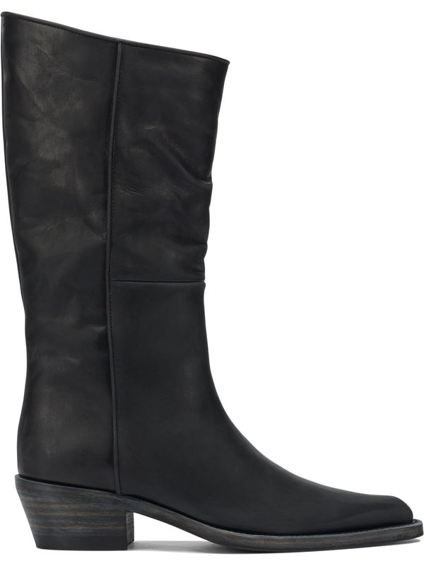 Khaite Black Ankle Boots