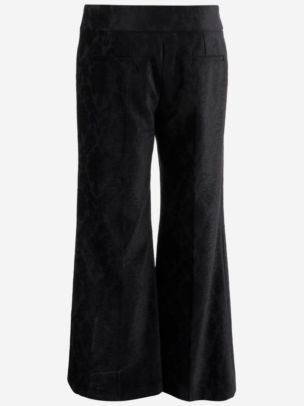 All-Over Pattern Wide Leg Pants