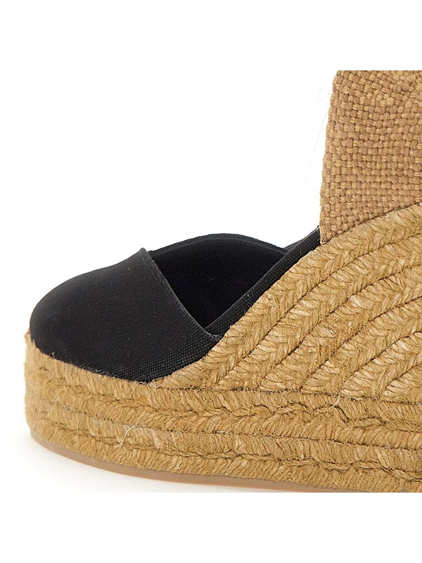 Castañer Black Wedge Sandals
