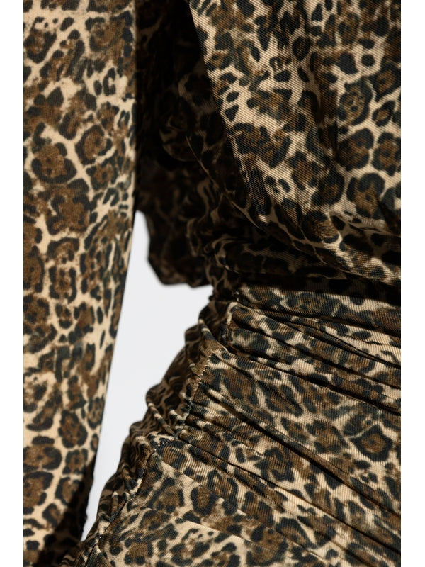 Zorah Leopard
  Pattern Draped Dress