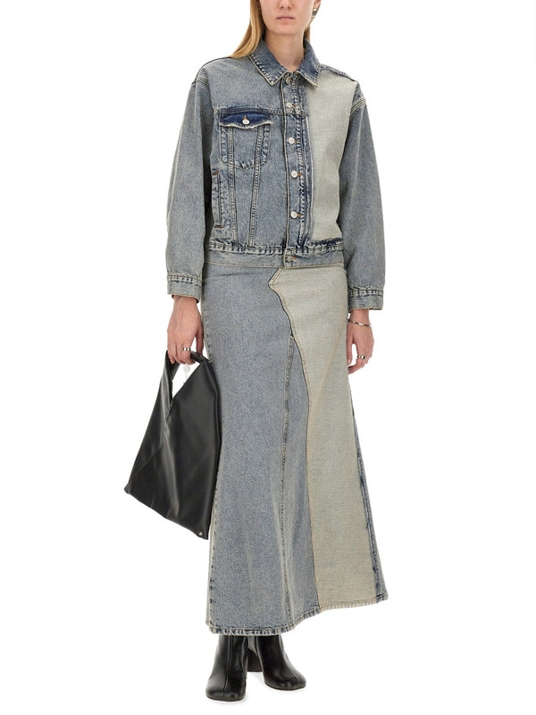 Asymmetric Cotton Denim Jacket