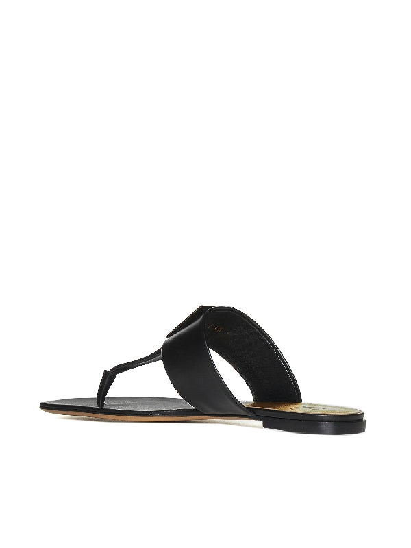 One Stud Leather Flip Flop Sandals