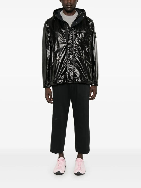 Wappen Patch Coated Cotton Hood Jacket