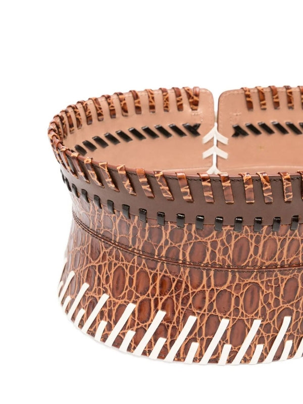 Dries Van Noten Brown Leather Belts