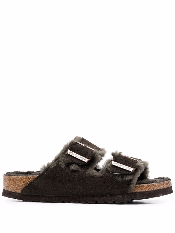 Arizona Shearling Buckle Sandals