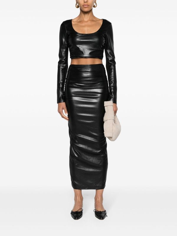 Hester Fake
  Leather Long Skirt