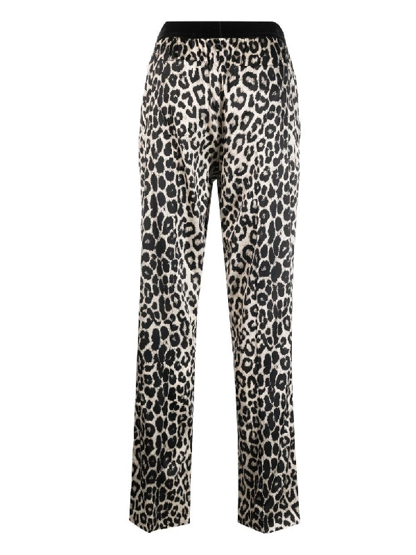 Logo Patch Leopard Pajama
  Pants