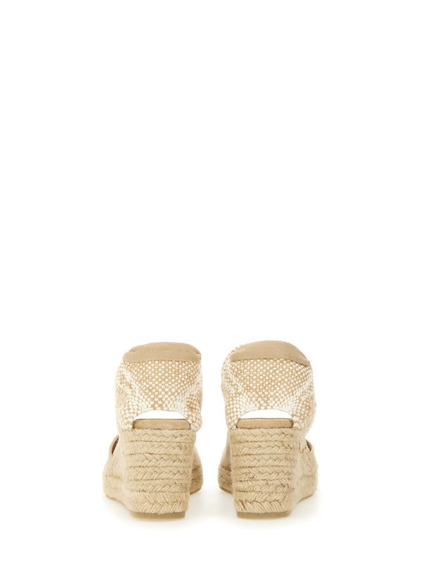 Castañer Beige Wedge Sandals