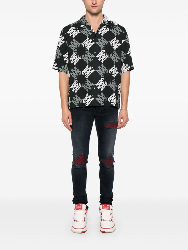 All-Over Graphic Printed Short Sleeve Shirt