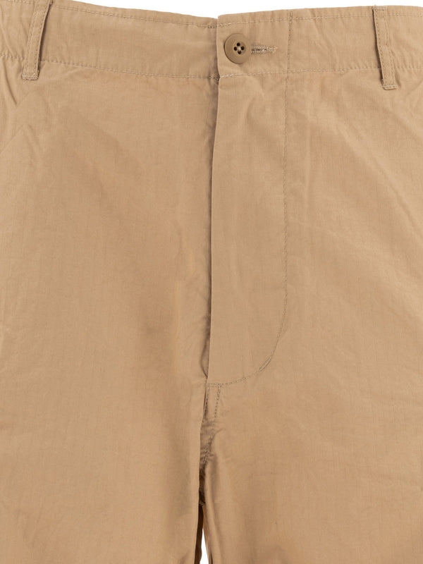 Beige Cotton Cargo Pants