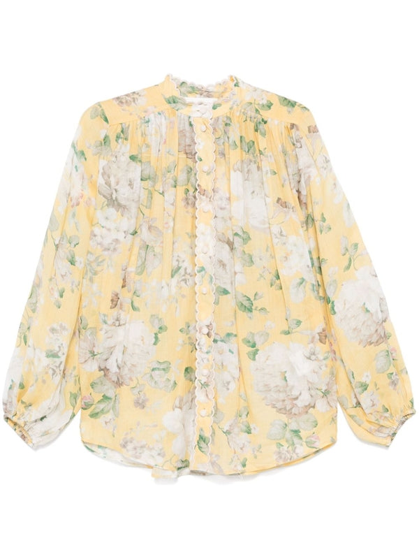 Acacia Flower Printing
  Blouse