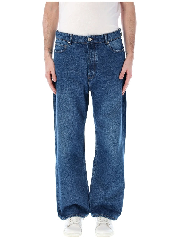 ami - Straight Washing Denim Pants - Jente
