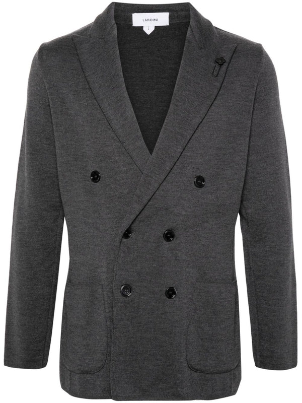 Boutonniere Double Wool Cardigan