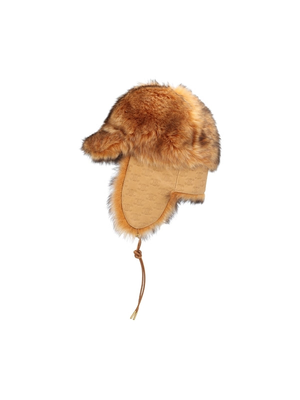 Triomphe Shearling Ball Cap