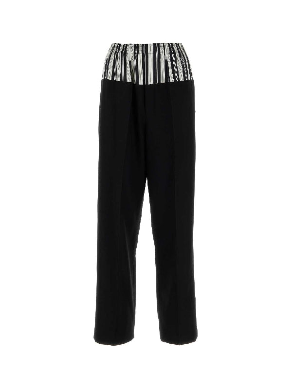 Stripe Panel Wool Pants