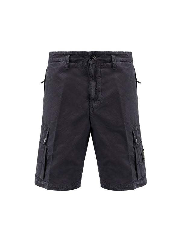 Wappen Patch Cotton Cargo Bermuda Shorts