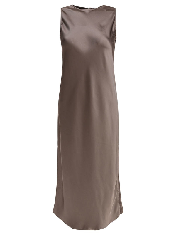 Sleeveless Satin Dress