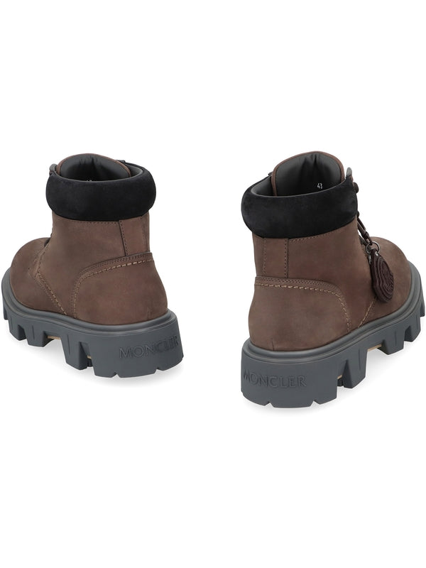 Moncler Brown Lace-Up Boots