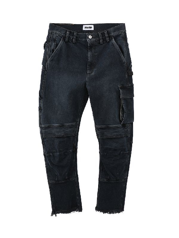 Slim Cargo Denim Pants