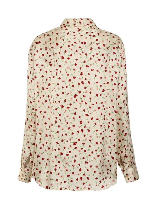 Floral Pattern Silk Shirt