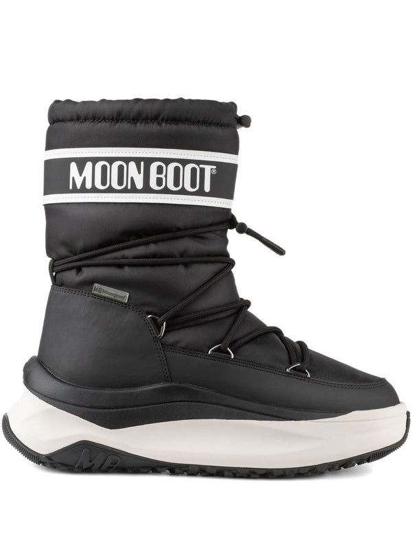 Moonboots Black Lace-Up Boots