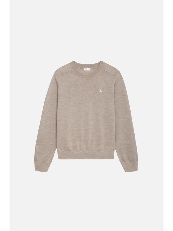 Triomphe Logo Embroidery Wool Knit