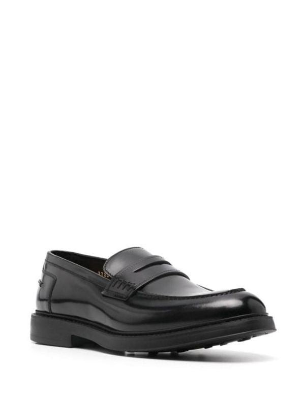 Black Leather Penny Loafer