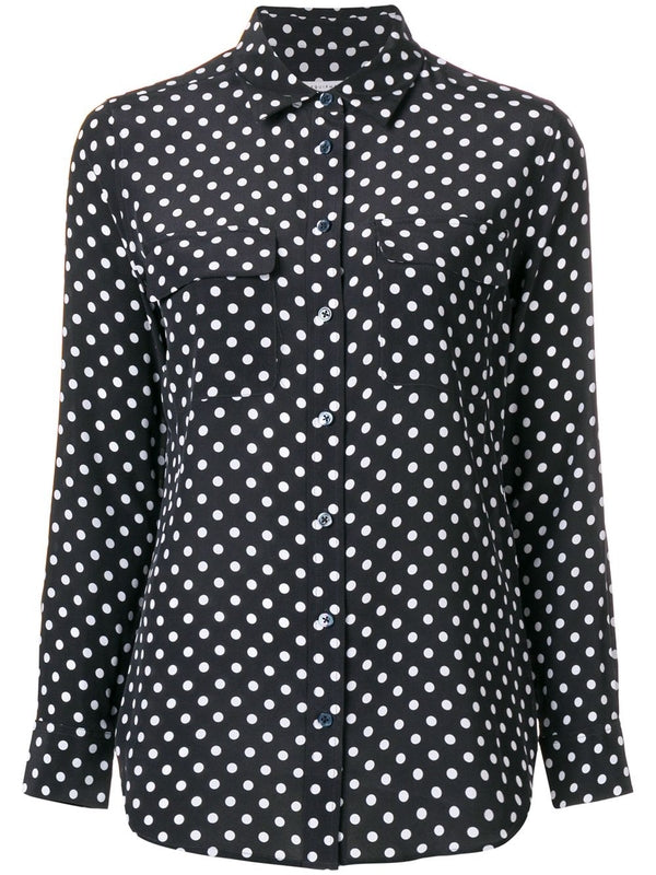 Polka Dot Silk Shirt