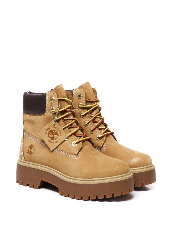 Timberland Beige Lace-Up Boots