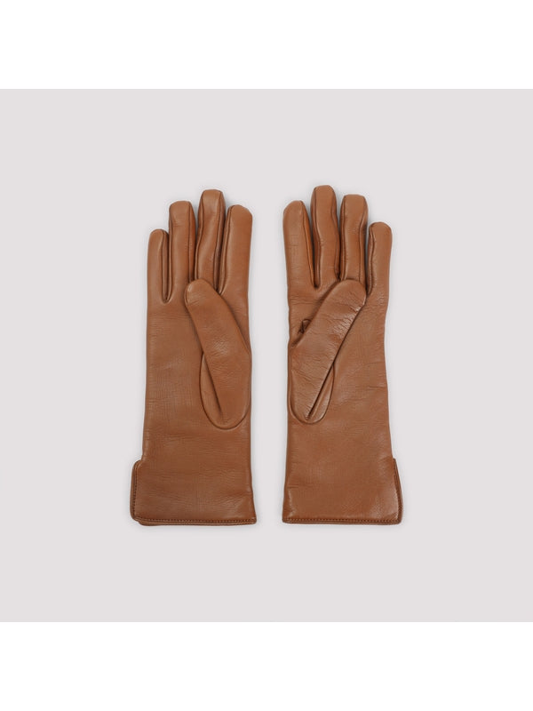 Gucci Brown Leather Gloves