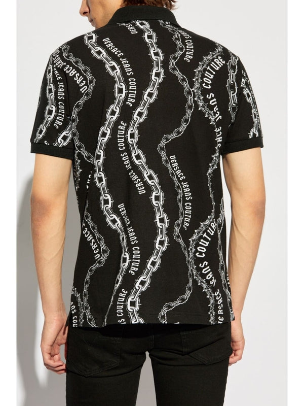 All-Over Print Cotton Polo Shirt