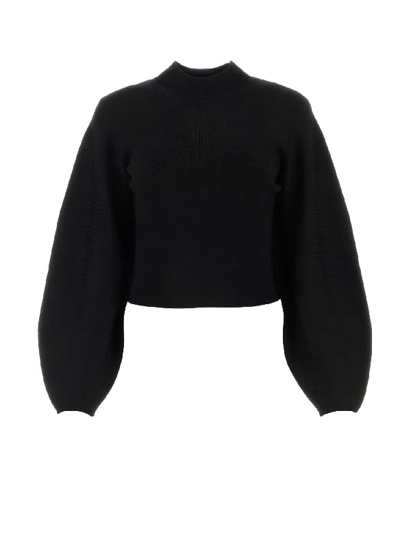 Balloon Sleeve Wool Knit