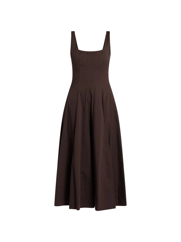 Staud Brown Midi Dress