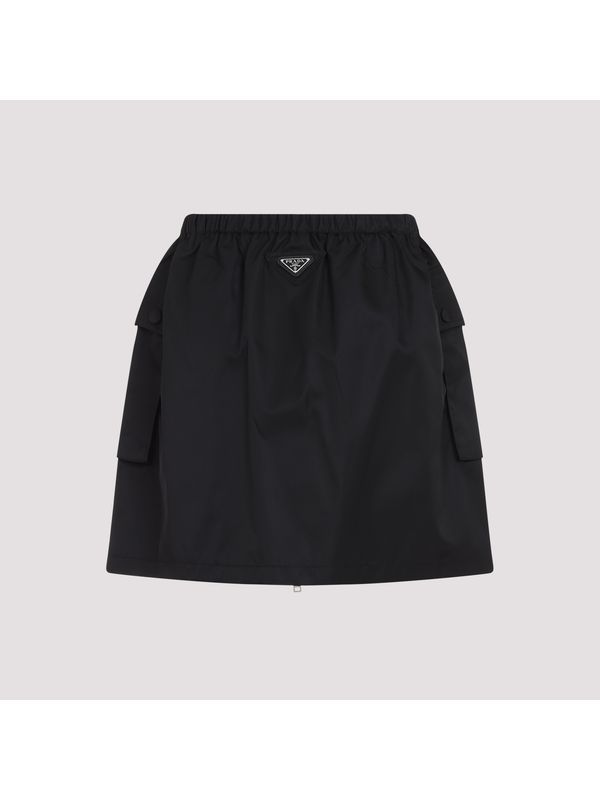 Back Triangle Logo Cargo Mini Skirt