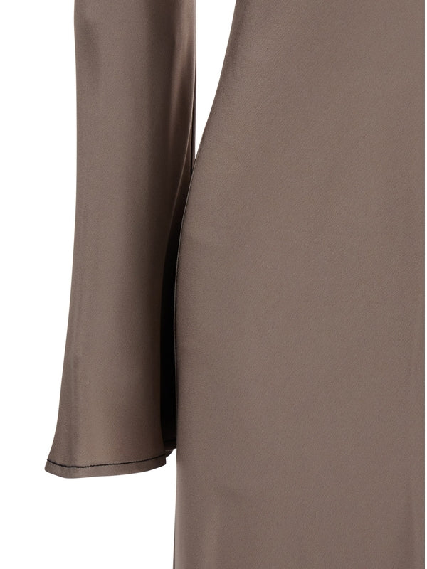 Semicouture Beige Long Dress