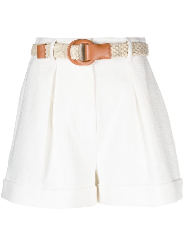 Belted Cotton Shorts