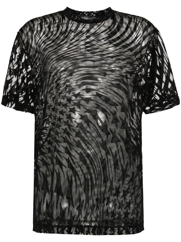 Star Spiral Viscose Jersey T-Shirt