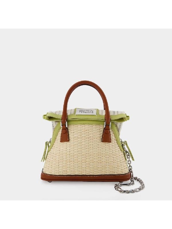 5ac Classic Rattan Micro Tote Bag