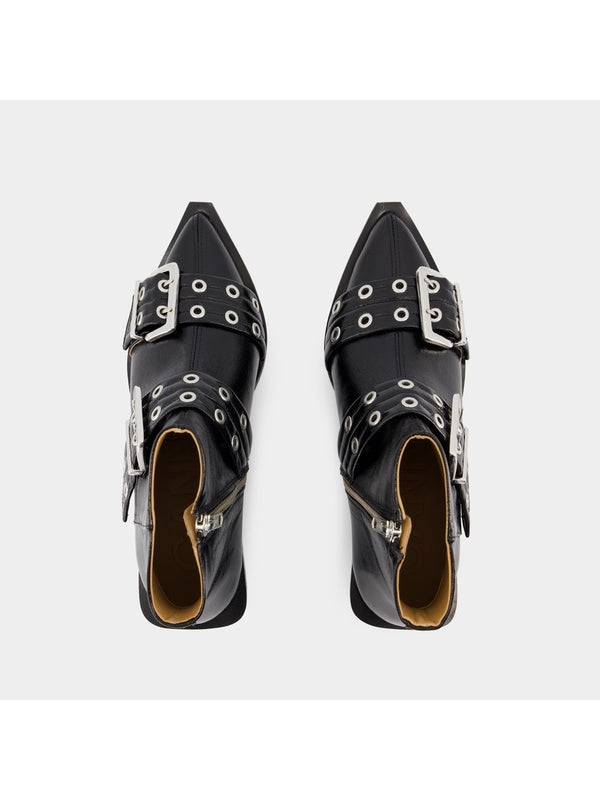 GANNI - Buckle Ankle Boots - Jente