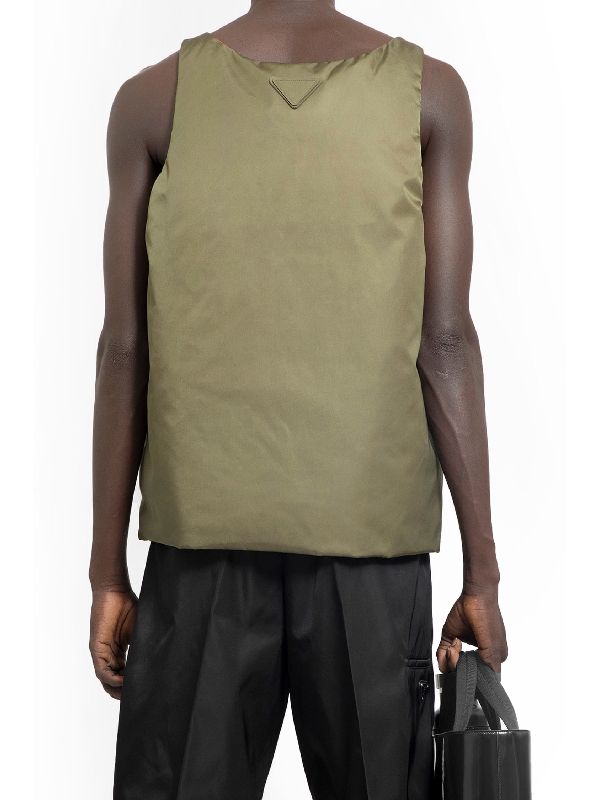 Back Triangle Logo Nylon Padded Vest