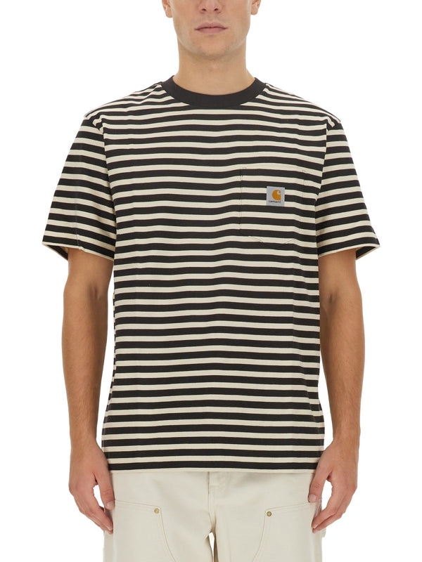 Carhartt White Striped Half Sleeve