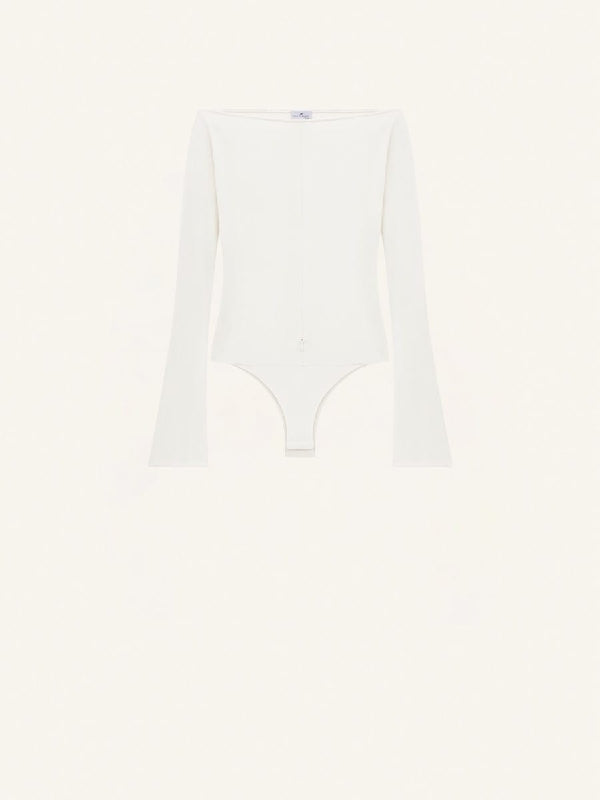 Zip-Up Detail Jersey Bodysuit