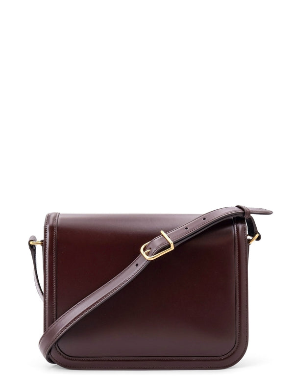 9to5 Logo Buckle Leather Crossbody Bag