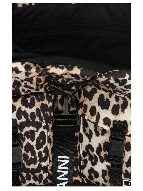 Leopard Tech Strap Backpack